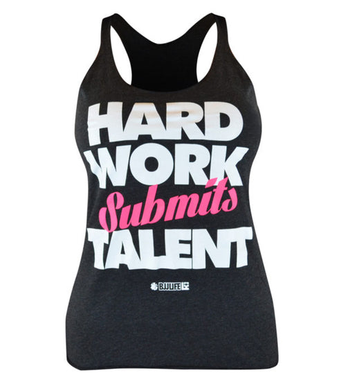 Combat Corner Womens BJJ Life Hard Work Submits Talent Tank-1