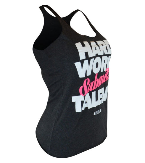 Combat Corner Womens BJJ Life Hard Work Submits Talent Tank-2