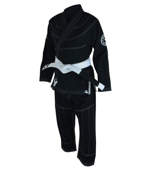 Combat Corner YoungStar Youth Brazilian Jiu Jitsu Form2 GI – FREE WHITE BELT-BLACK-1