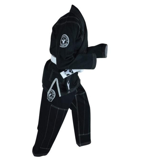 Combat Corner YoungStar Youth Brazilian Jiu Jitsu Form2 GI – FREE WHITE BELT-BLACK-5